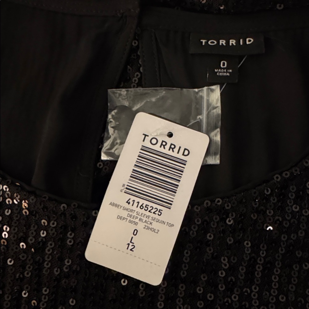 TORRID Abbey Short Sleeve Sequin Top - Size 0 | 0X | 12 ~ NWT - Picture 7 of 7